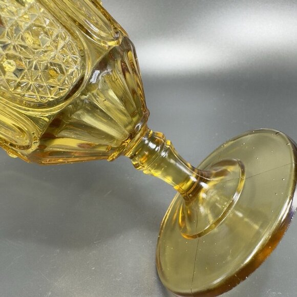 L G Wright Amber Glass Cups Goblet Set 2 Manganese 365nm Green UV Glow Cups - Picture 10 of 15